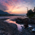 Sunset by the river